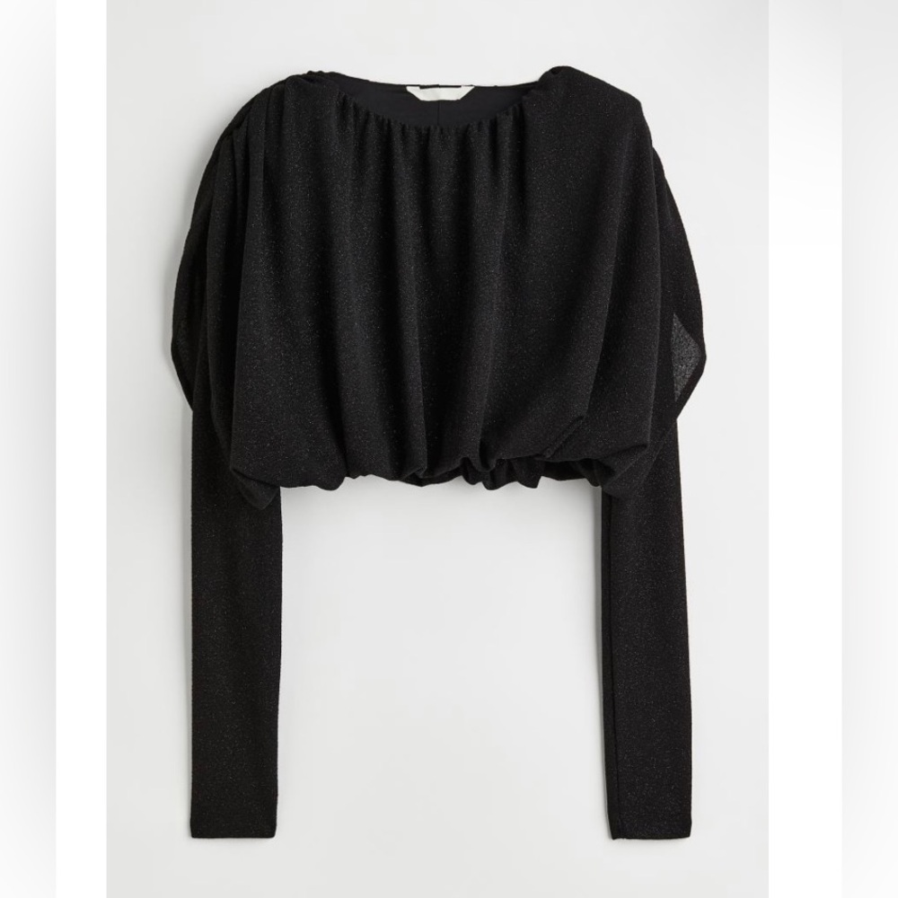 H&M Gold Glitter Cropped Top
